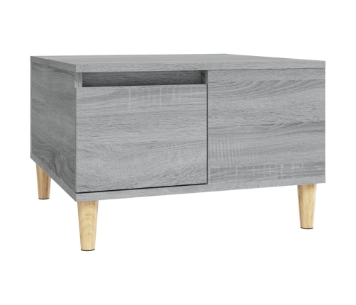 Mesa de centro madera contrachapada gris Sonoma 55x55x36,5 cm