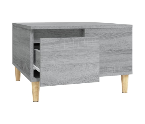 Mesa de centro madera contrachapada gris Sonoma 55x55x36,5 cm