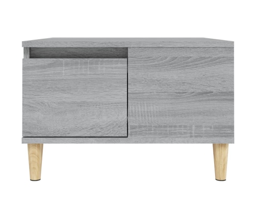 Mesa de centro madera contrachapada gris Sonoma 55x55x36,5 cm