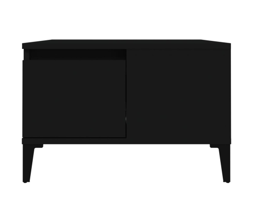 Mesa de centro madera contrachapada negro 55x55x36,5 cm