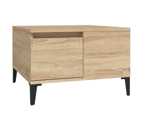 Mesa de centro madera contrachapada roble Sonoma 55x55x36,5 cm