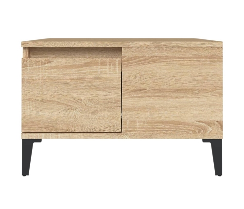 Mesa de centro madera contrachapada roble Sonoma 55x55x36,5 cm