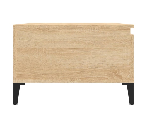 Mesa de centro madera contrachapada roble Sonoma 55x55x36,5 cm