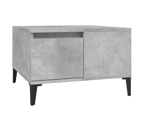 Mesa de centro madera contrachapada gris hormigón 55x55x36,5 cm