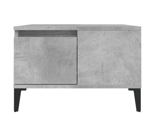 Mesa de centro madera contrachapada gris hormigón 55x55x36,5 cm