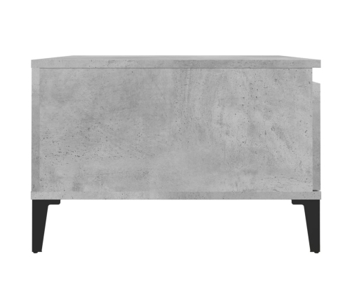 Mesa de centro madera contrachapada gris hormigón 55x55x36,5 cm