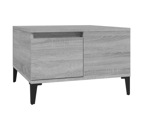 Mesa de centro madera contrachapada gris Sonoma 55x55x36,5 cm