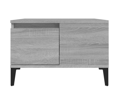 Mesa de centro madera contrachapada gris Sonoma 55x55x36,5 cm