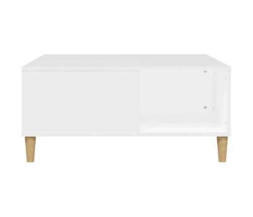 Mesa de centro madera contrachapada blanco 80x80x36,5 cm