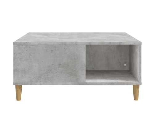 Mesa de centro madera contrachapada gris hormigón 80x80x36,5 cm