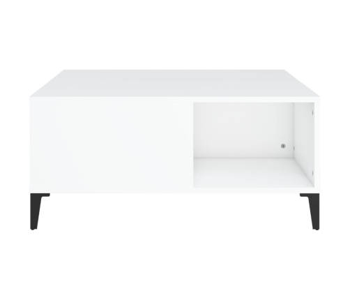 Mesa de centro madera contrachapada blanco 80x80x36,5 cm