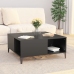 Mesa de centro madera contrachapada negro 80x80x36,5 cm