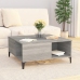 vidaXL Mesa de centro madera contrachapada gris Sonoma 80x80x36,5 cm