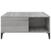 vidaXL Mesa de centro madera contrachapada gris Sonoma 80x80x36,5 cm