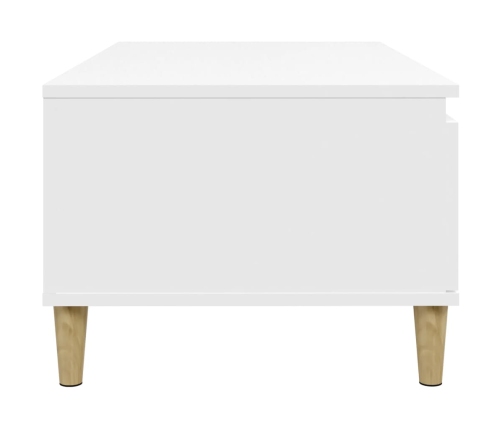 Mesa de centro madera contrachapada blanco 90x50x36,5 cm