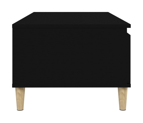 Mesa de centro madera contrachapada negro 90x50x36,5 cm