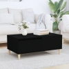 Mesa de centro madera contrachapada negro 90x50x36,5 cm