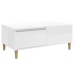 Mesa de centro madera contrachapada blanco brillo 90x50x36,5 cm