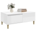 Mesa de centro madera contrachapada blanco brillo 90x50x36,5 cm