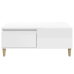 Mesa de centro madera contrachapada blanco brillo 90x50x36,5 cm