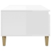 Mesa de centro madera contrachapada blanco brillo 90x50x36,5 cm