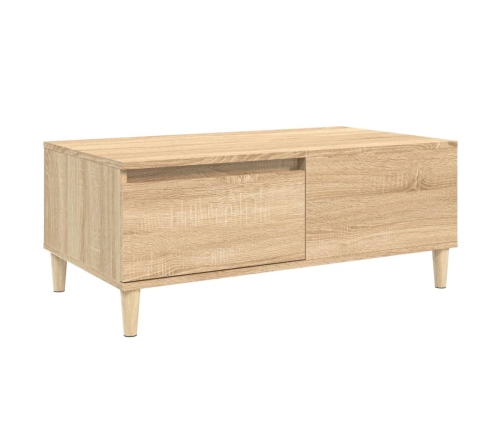 Mesa de centro madera contrachapada roble Sonoma 90x50x36,5 cm