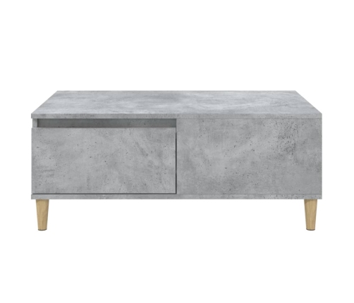 Mesa de centro madera contrachapada gris hormigón 90x50x36,5 cm