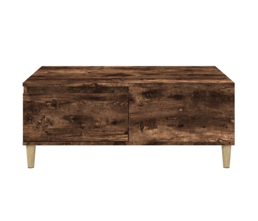 Mesa de centro madera contrachapada roble ahumado 90x50x36,5 cm