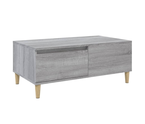 Mesa de centro madera contrachapada gris Sonoma 90x50x36,5 cm