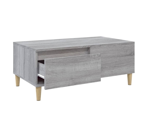 Mesa de centro madera contrachapada gris Sonoma 90x50x36,5 cm