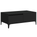 Mesa de centro madera contrachapada negro 90x50x36,5 cm