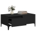 Mesa de centro madera contrachapada negro 90x50x36,5 cm