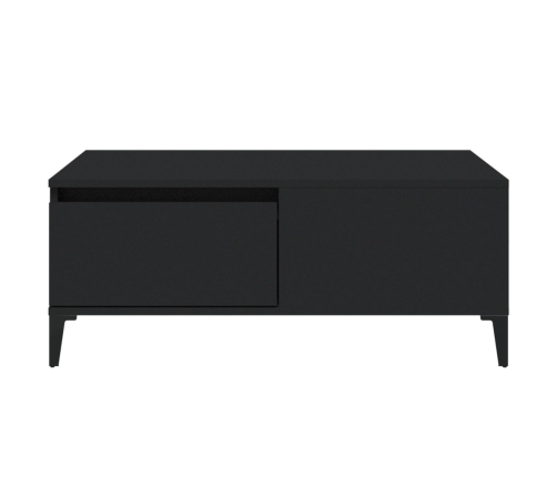 Mesa de centro madera contrachapada negro 90x50x36,5 cm