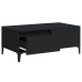 Mesa de centro madera contrachapada negro 90x50x36,5 cm