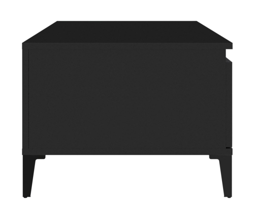 Mesa de centro madera contrachapada negro 90x50x36,5 cm