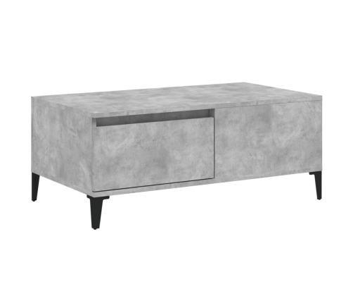 Mesa de centro madera contrachapada gris hormigón 90x50x36,5 cm