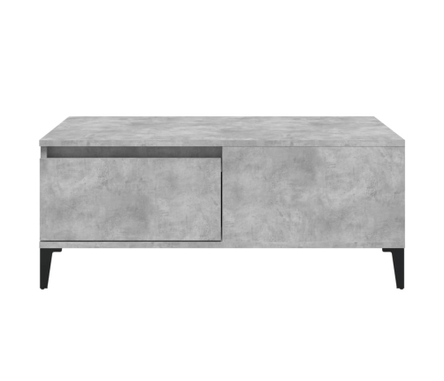 Mesa de centro madera contrachapada gris hormigón 90x50x36,5 cm