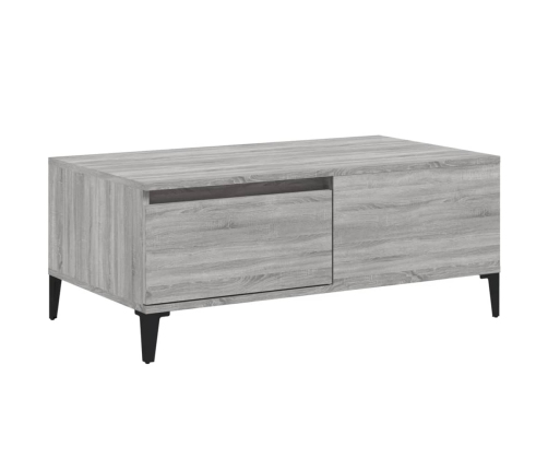 Mesa de centro madera contrachapada gris Sonoma 90x50x36,5 cm