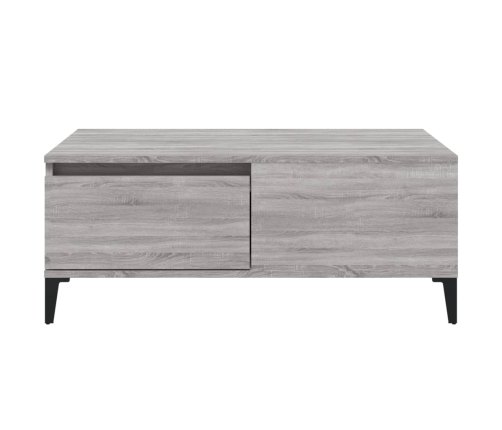 Mesa de centro madera contrachapada gris Sonoma 90x50x36,5 cm