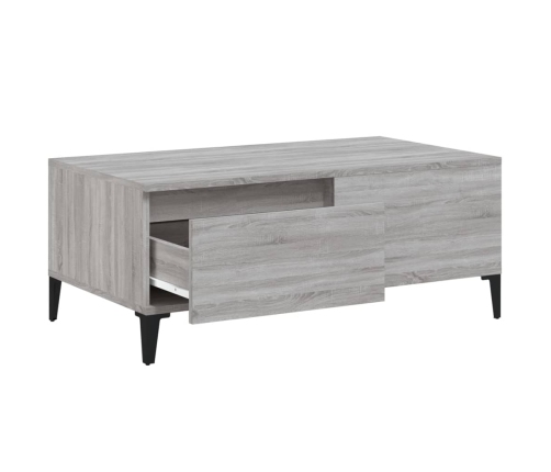 Mesa de centro madera contrachapada gris Sonoma 90x50x36,5 cm