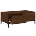 Mesa de centro madera contrachapada marrón roble 90x50x36,5 cm