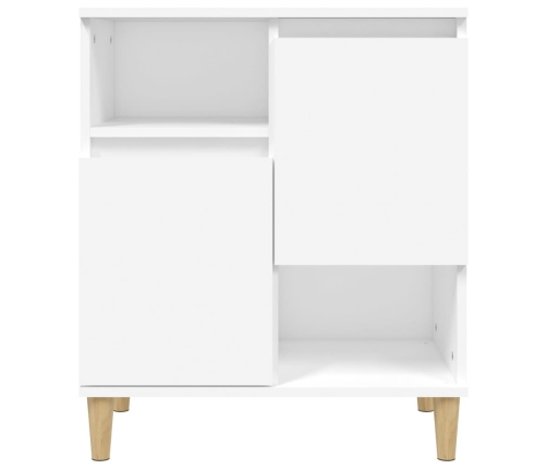 Aparador de madera contrachapada blanco 60x35x70 cm