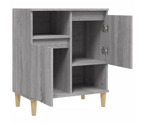 Aparador de madera contrachapada gris Sonoma 60x35x70 cm