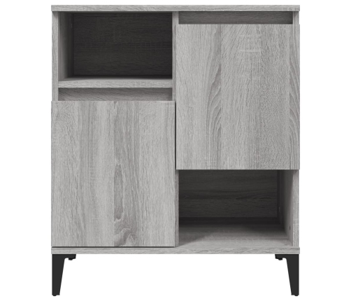 Aparador de madera contrachapada gris Sonoma 60x35x70 cm