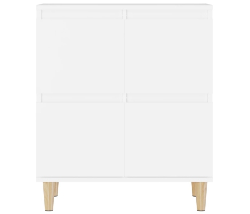 Aparador de madera contrachapada blanco 60x35x70 cm