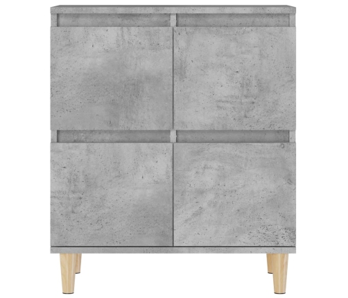 Aparador de madera contrachapada gris hormigón 60x35x70 cm