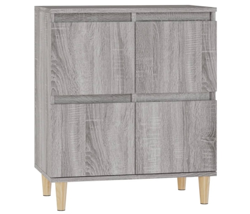 Aparador de madera contrachapada gris Sonoma 60x35x70 cm