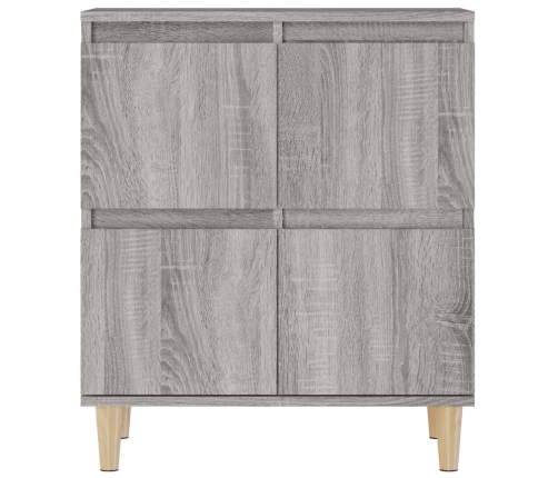 Aparador de madera contrachapada gris Sonoma 60x35x70 cm