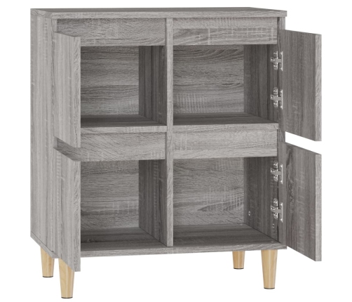 Aparador de madera contrachapada gris Sonoma 60x35x70 cm