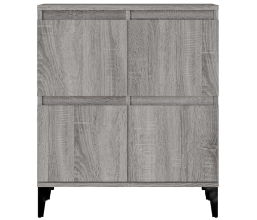 Aparador de madera contrachapada gris Sonoma 60x35x70 cm